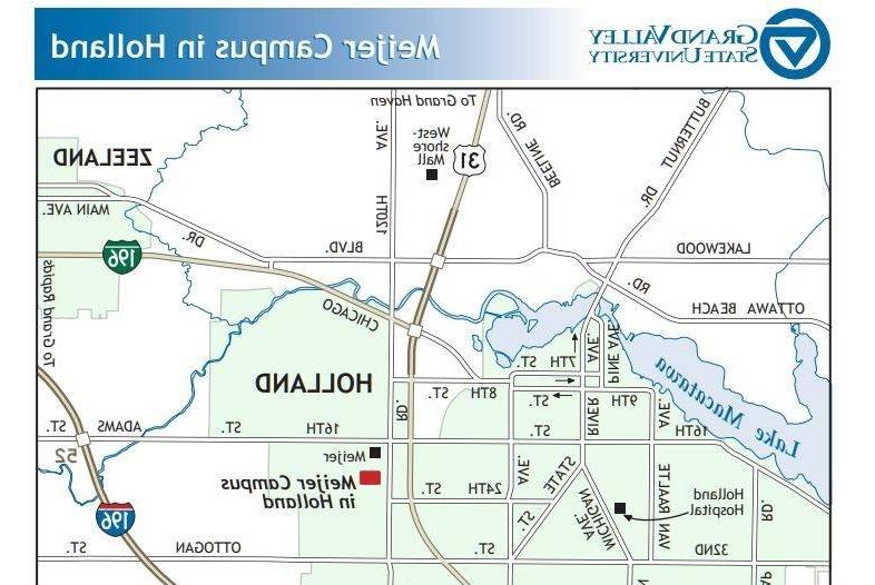 Map to Meijer Campus in Holland